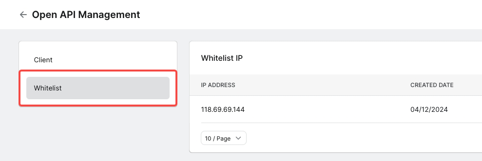 Whitelist IP